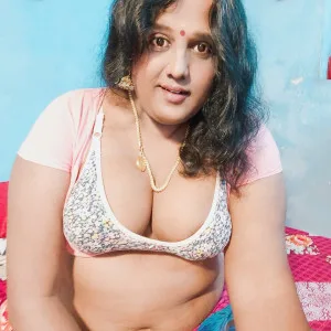 Sexy Desi Maal in Revealing Floral Print Bra