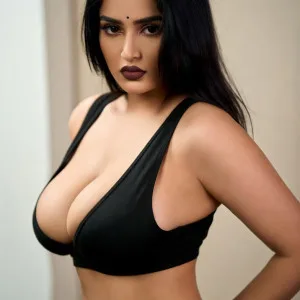 Ravishing Indian Beauty in Bold Black Bra