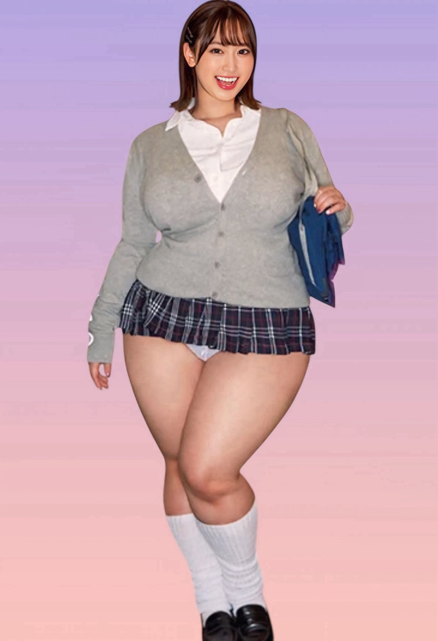 Cute Japanese schoolgirl with perfect curves